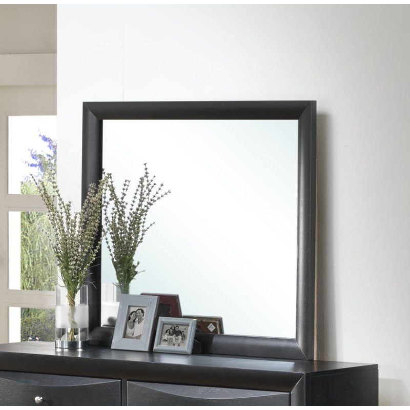 Miroir de commode moderne et contemporain Champetre, Noir