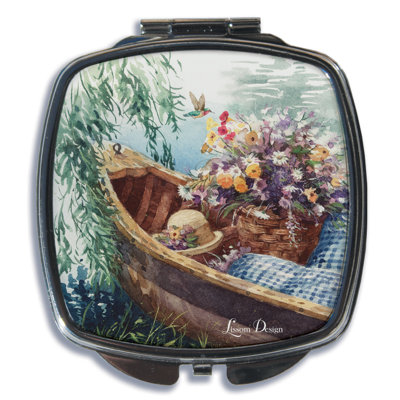 Lakeside Breeze Square Compact Mirror