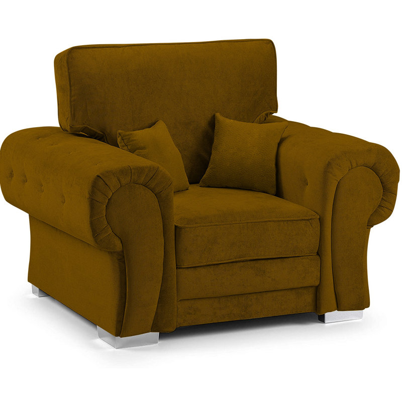 Deshields Upholstered Armchair, Mustard