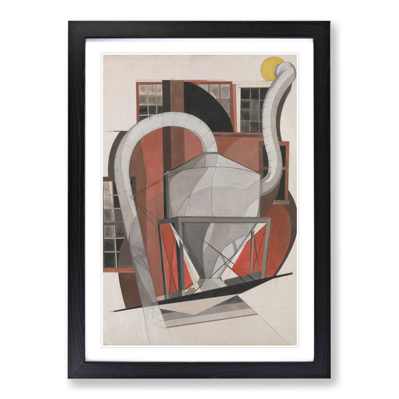 Machinery by Charles Demuth - Picture Frame Painting, Black Framed, 36cm H x 27cm W x 2cm D