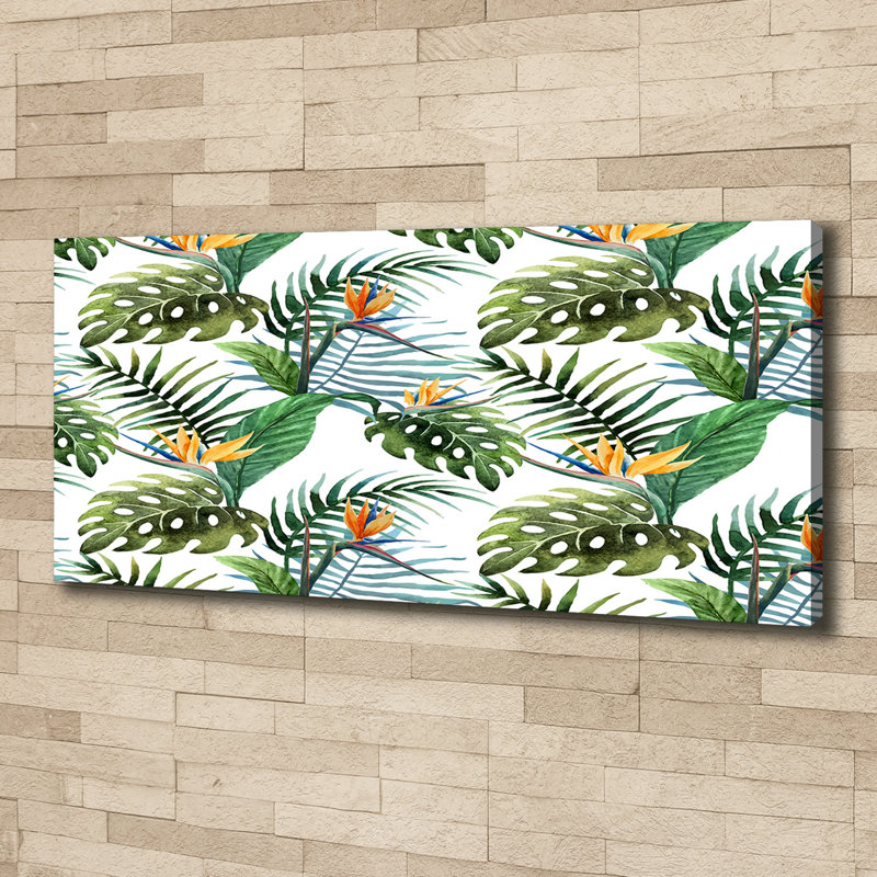 Tropical Flowers - Wrapped Canvas Print