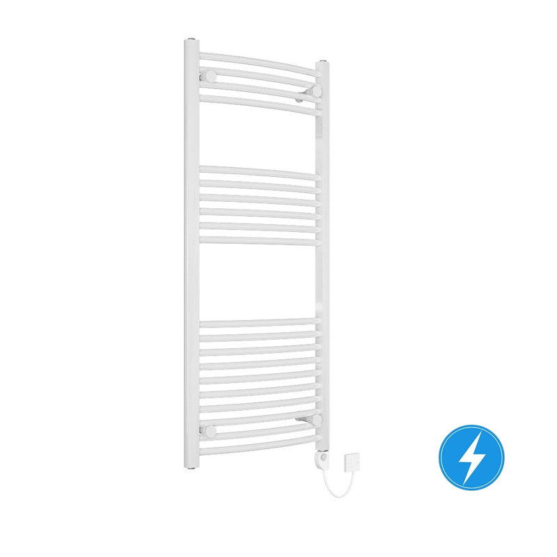 Greenpoint Curved Towel Rail Heated Towel Rails, White
