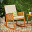 Chaise berçante en bois d'acacia Holsinger