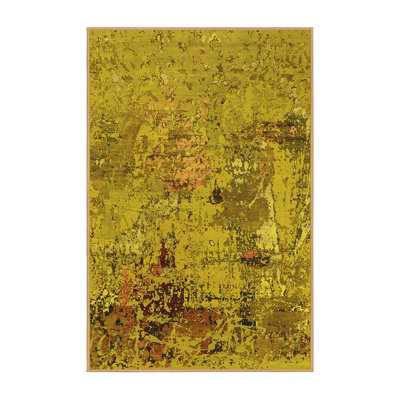 Tapis jaunes modernes Mid-Century 2618