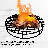 29'' Round Steel Fire Pit Log Grate