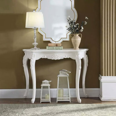 American-style solid wood carved entrance table