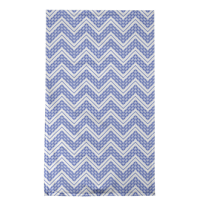 Stephenie Tea Towel Kitchen Towel, Light Purple/White/Gray, Cotton Twill