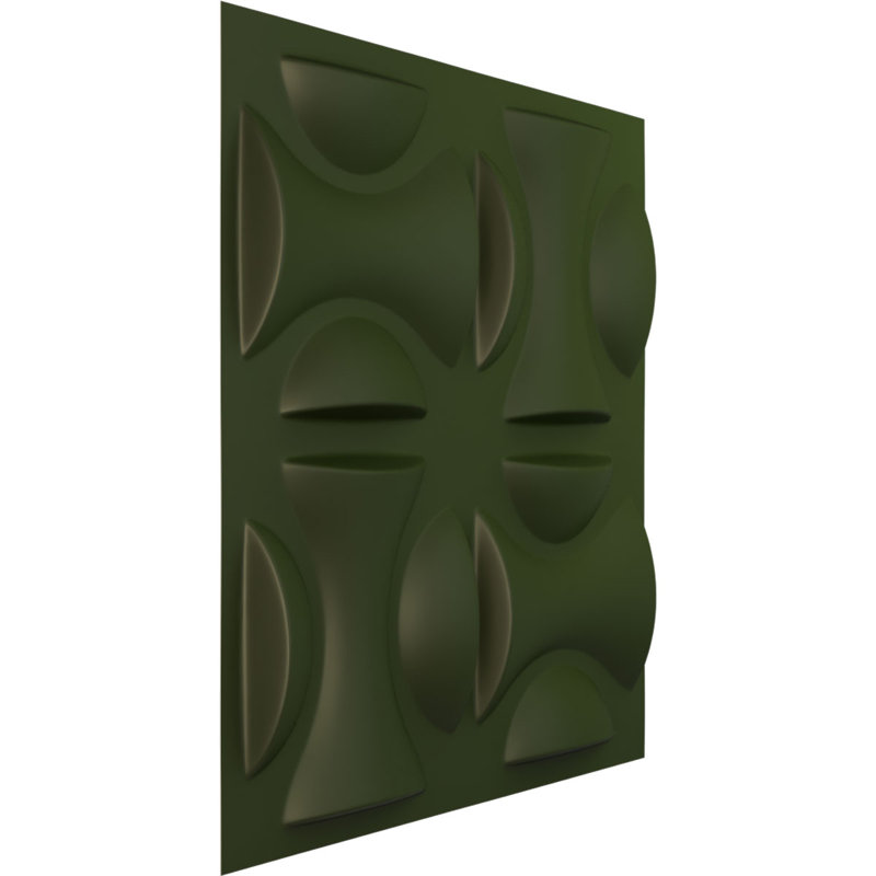 Panneau mural décoratif 3D EnduraWall de l 19 5/8 po x H 19 5/8 po, vert canyon satiné UltraCover (couvre 2,67 pieds carrés)