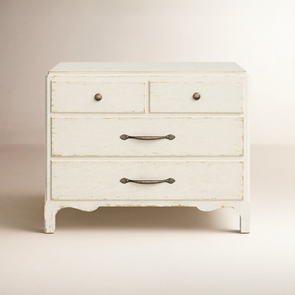 Alcy Oak Nightstand, Cream/Beige