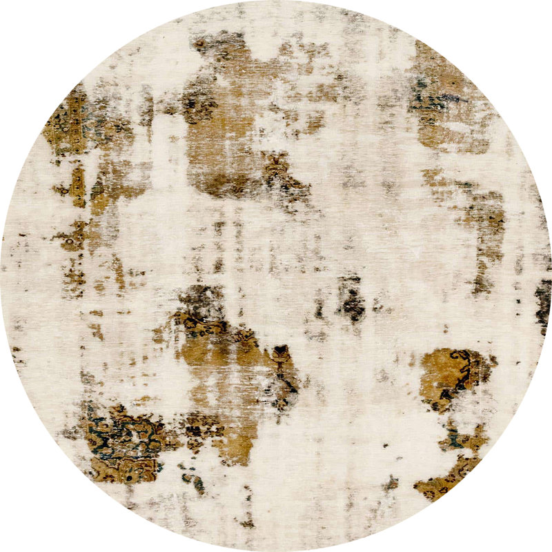 Abstract Indoor Rug, Round 6'