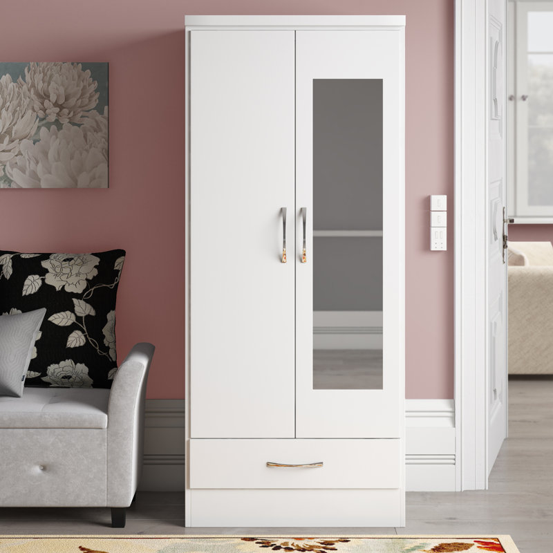 Cascio 2 Door Wardrobe, White Gloss