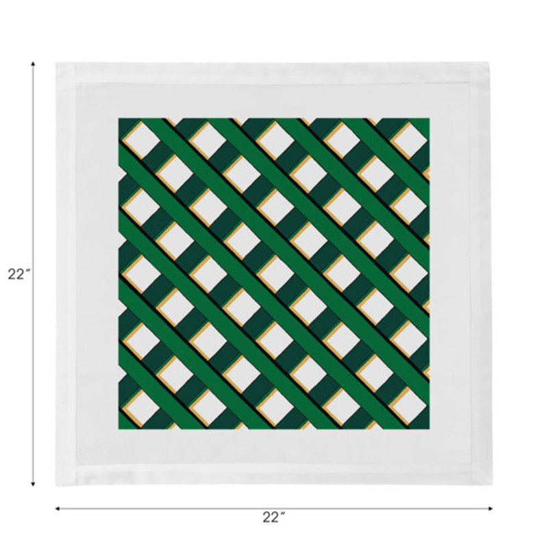 Cotton Blend Square Napkins, Green