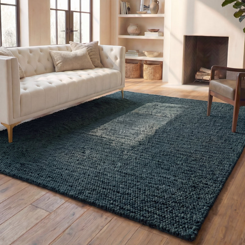 Tapis d'intérieur en laine tissé à la main Natura, Rectangle 8 pi 0 po x 10 pi 0 po