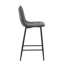 Upholstered Faux Leather Bar Stool