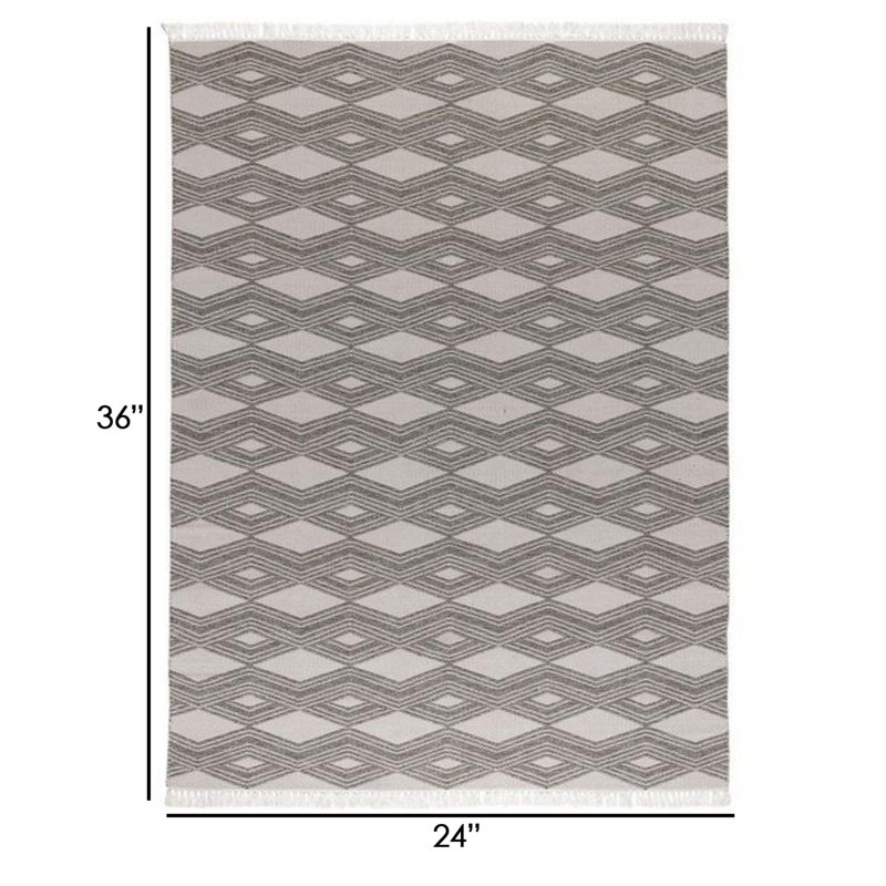 Rectangle Nyx Geometric Machine Tufted Area Rug, Rectangle 2' x 3', Gray