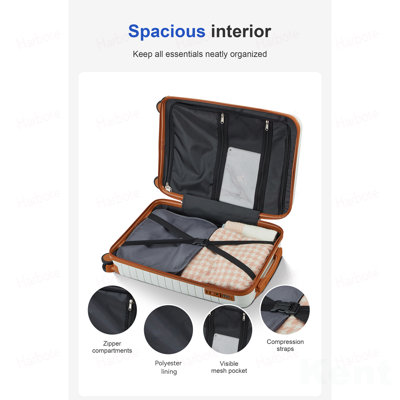 Ensemble de bagages, valises rigides, ensemble de 5 valises, valises à coque rigide en PP, valises à roulettes pivotantes, bagage de cabine