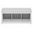 Cubicle 3-Cube Storage Bench with Comfy Cushion for Entryway, Living Room, White