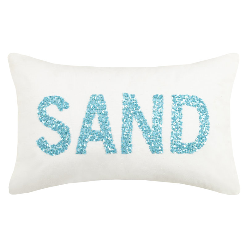 Oceanic Beaded Sand Cotton Lumbar Pillow