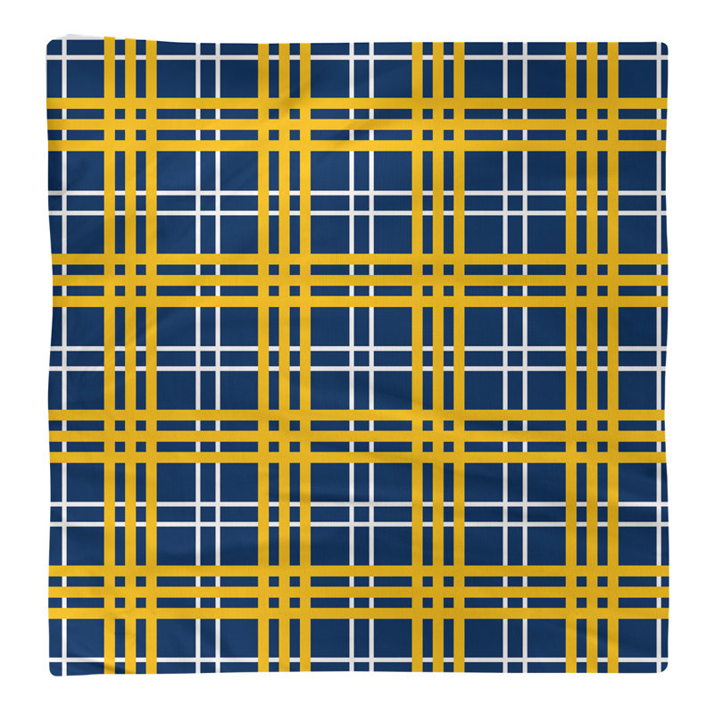 Serviette de table de luxe flash football Los Angeles, Bleu marine / blanc / or, L 22 po x l 22 po, polyester