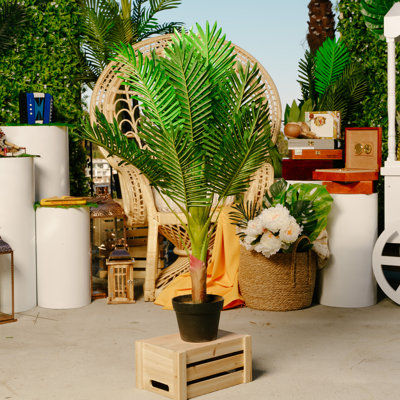 40'' Faux Palm Tree in Metal Pot