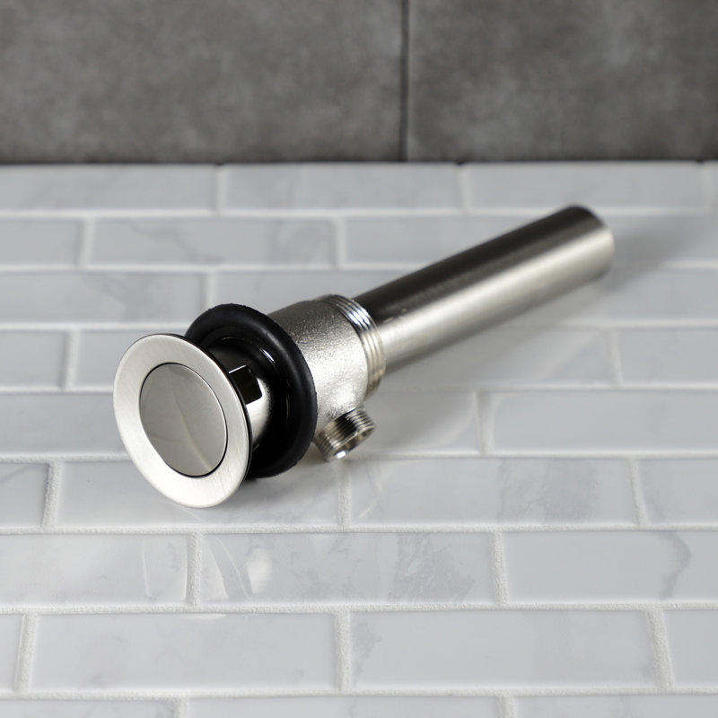 Kingston Brass Made To Match Brass Pop-Up Bathroom Sink Drain with Overflow, 22 Gauge, Silver