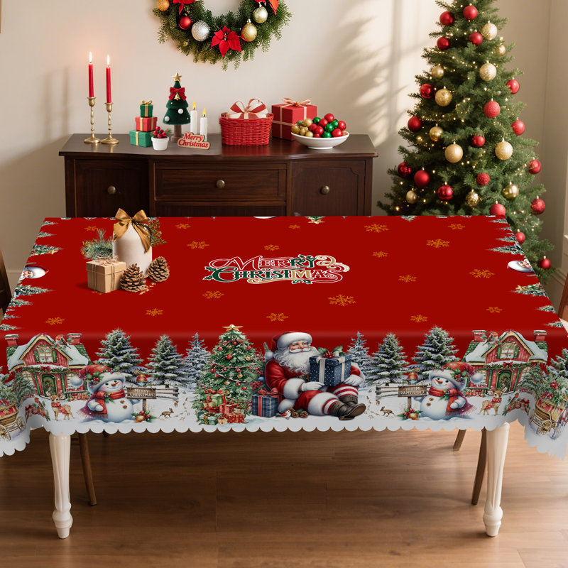 Nappe lavable en polyester pour Noël, L 70,8 po x l 0,2 po