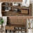 Hall Tree With Bench, 5-In-1 Entryway Storage, 3-Layer Flip Shoe Cabinet, 7 Coat Hooks, Drawer, 42.9" X 15.94" X 70.86", Country Walnut-177421321