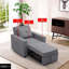 Fauteuil-dormeur gris 33,5 po