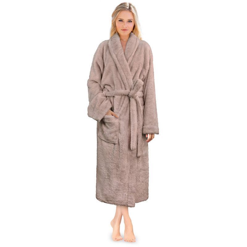 Peignoir en polaire pour femmes avec poches Lamartine, 2TG, Rose clair