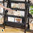 5/6-tier Bookcase With Hanging Fabric Bins, Adjustable Shelves, Storage Unit-696410065-696410066
