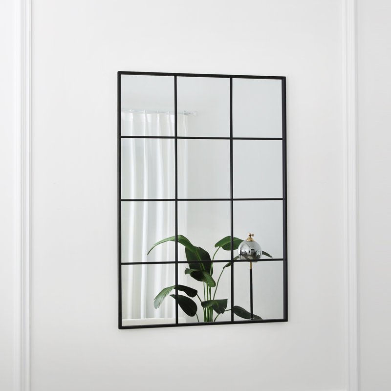 Naquasia Metal Rectangle Wall Mirror, 100cm H x 70cm W