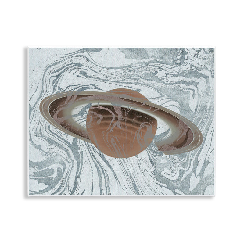 Marble Pattern Planet Wall Plaque Art by Daphne Polselli