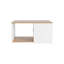 Table basse de 31 po de largeur avec trois tablettes blanches - chêne naturel