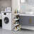Plastic Free Standing Laundry Cart with Wheels