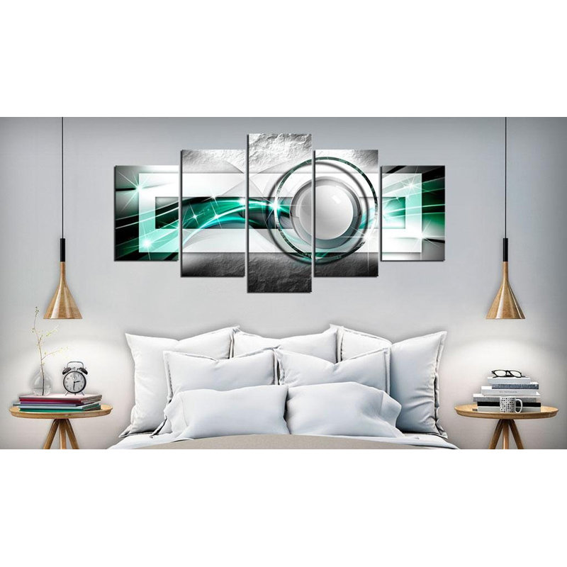 " Green Look " 5 - Pieces, 40" H x 80" W x 0.7" D