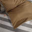 Bliss Complete Bedding Set Brown Stripe Duvet Cover Fitted Sheet With Matching Pillow Case-119317739