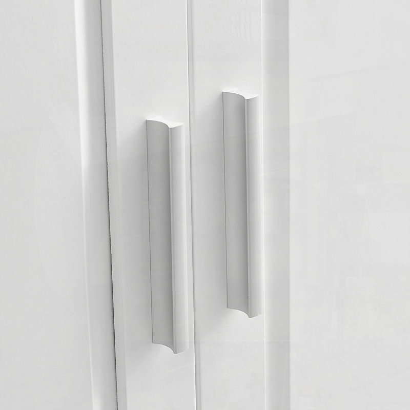 Tall And Wide Storage Cabinet With Doors For Bathroom/Office, Three Drawers, White