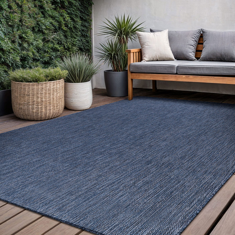 Blue Indoor/Outdoor Rug, Rectangle 8' x 10'