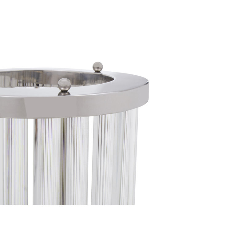 Stainless Steel Tabletop Hurricane, 26cm H x 23cm W x 23cm D, Silver