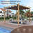 10x10 FT Grey and Brown Patio Pergola Metal Outdoor Sun Shade Canopy with Retractable Roof for Garden Porch Backyard-123507787-123507788