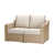 Coussin crème beige / structure brun clair