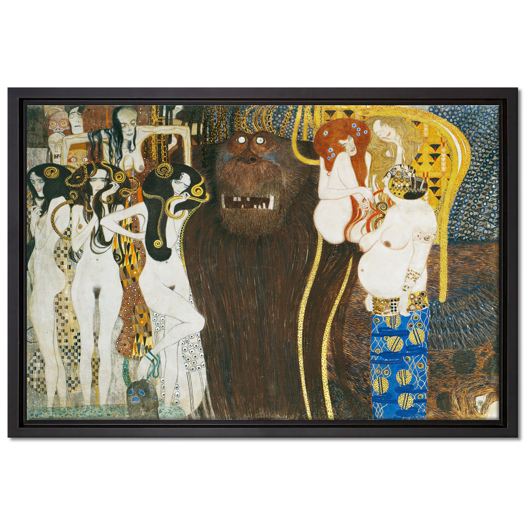 Gerahmtes Leinwandbild Beethoven Fries von Gustav Klimt