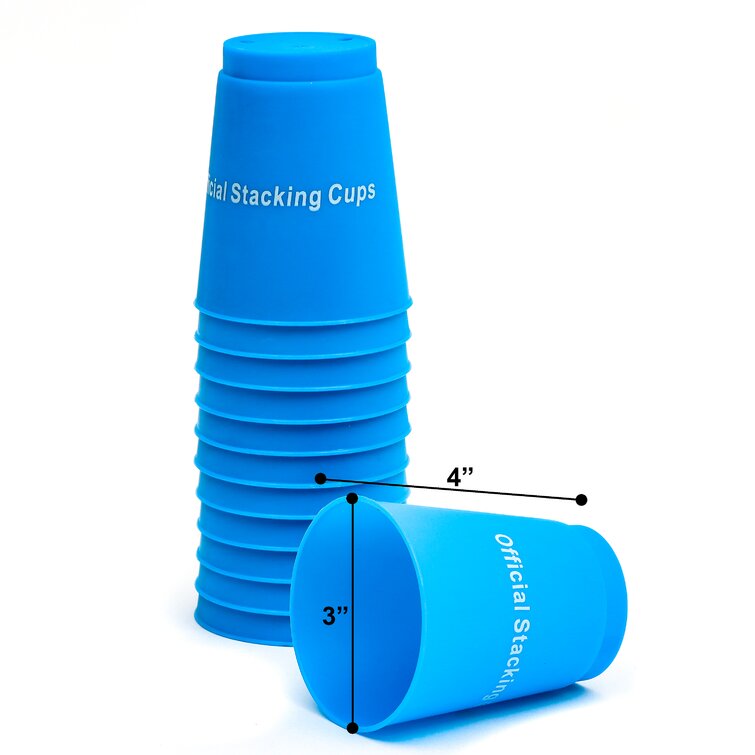 Quick Stack Cups - Set Of 12 Sport Stacking Cups - By Trademark Innova