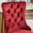 Mid-Century Modern Velvet Dining Chair Set of 2, Wine Red Tufted Chair with Lion Head Pull Ring, Nailhead Trim & Golden Wooden Legs-1527245512-1527245515