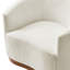 Fauteuil demi-tonneau pivotant en chenille avec dossier ergonomique et pieds en bois massif de 31,5 po Berklie-114288409
