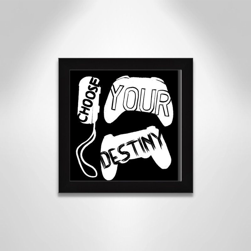 «Choisissez votre destinée», art encadré, H 14 po x l 14 po x P 0,63 po, Cadre noir