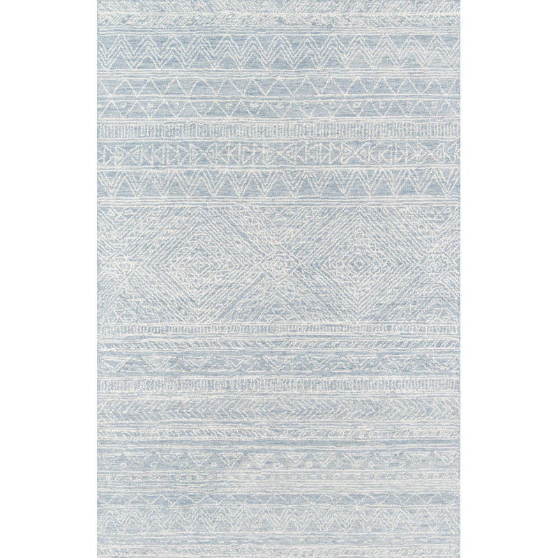 Adhley Wool Geometric Indoor Rug, Rectangle 2' X 3'