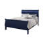 Led - Integrated Blue Full Bed, Bed Style, Panel Head, Solid Wood And , 55.13 In Depth, 82.8 Width, 47.16 Height With Led, Transitional Style Headboard, Rubberwood Material, Wide, Deep, Tall, 73.05