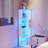 50.8"H-4-Shelf Arched Storage Cabinet With Tri-Color Sensor Light-1656077612