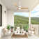 52 In. 3 Reversible Blades Adjust Height Ceiling Fan With Dimmable Led Light & Remote Control